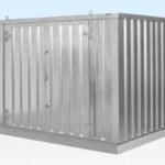 4M X 2.1M Flat Pack Container Store – Galvanised - Buy Shipping Container