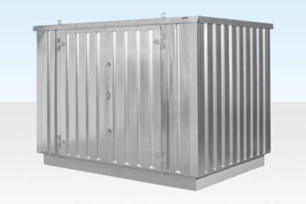 4M X 2.1M Flat Pack Container Store – Galvanised - Buy Shipping Container